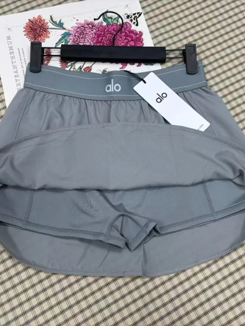 🏌🏻‍♀️ALO Yoga Match Point Tennis Skirt🎾Grey Simple Design Versatile
